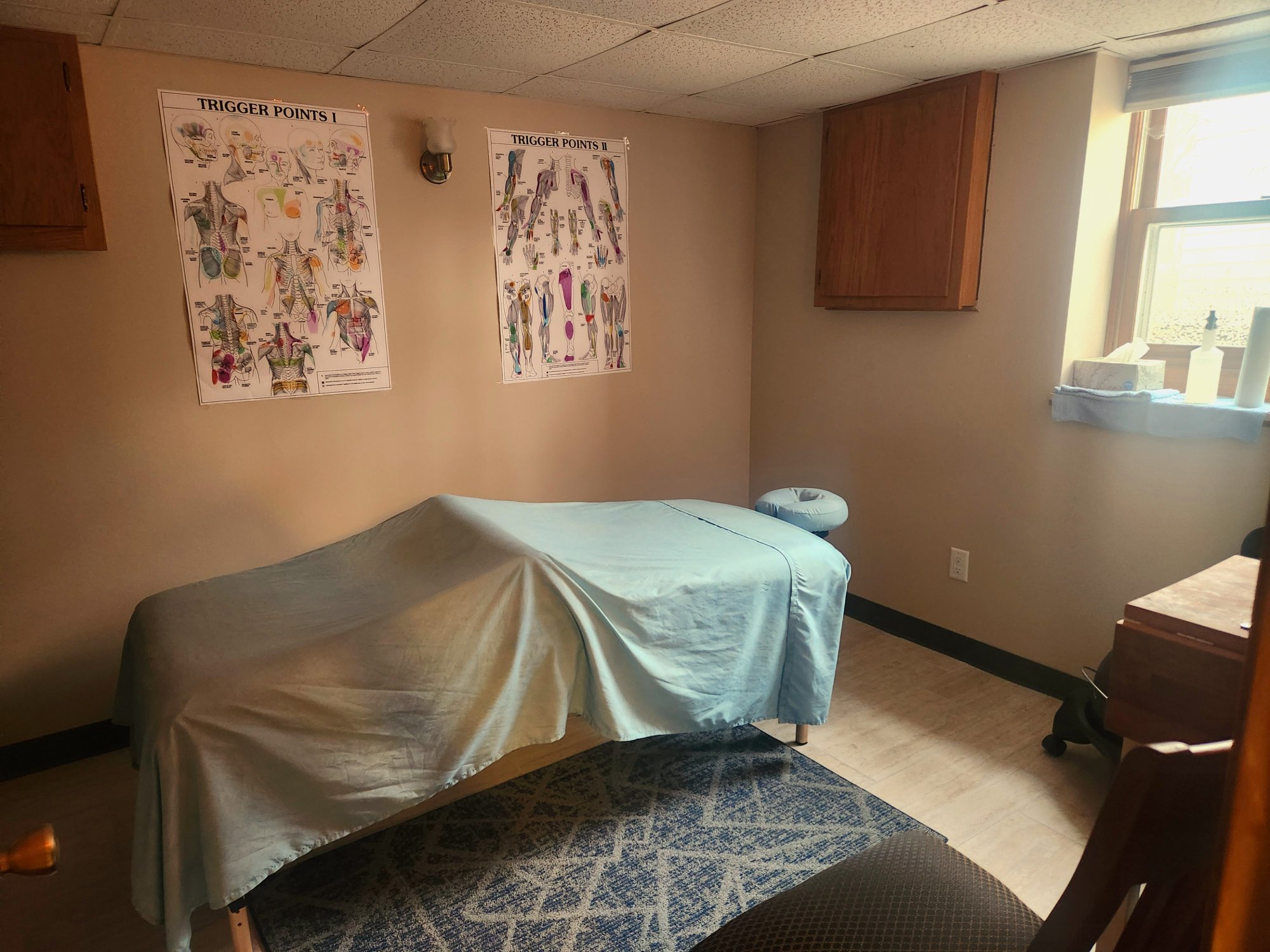 Mazy K Massage treatment room